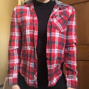 ⭐️3/$20 LA Hearts Hooded Flannel⭐️
